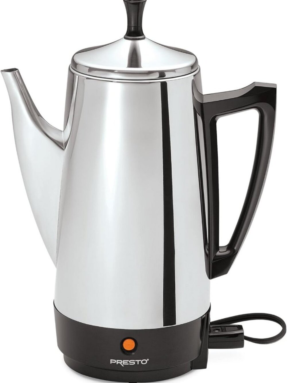 Stainless Steel 12-Cup Electric Coffee Percolator - Fast Brewing, Easy Clean